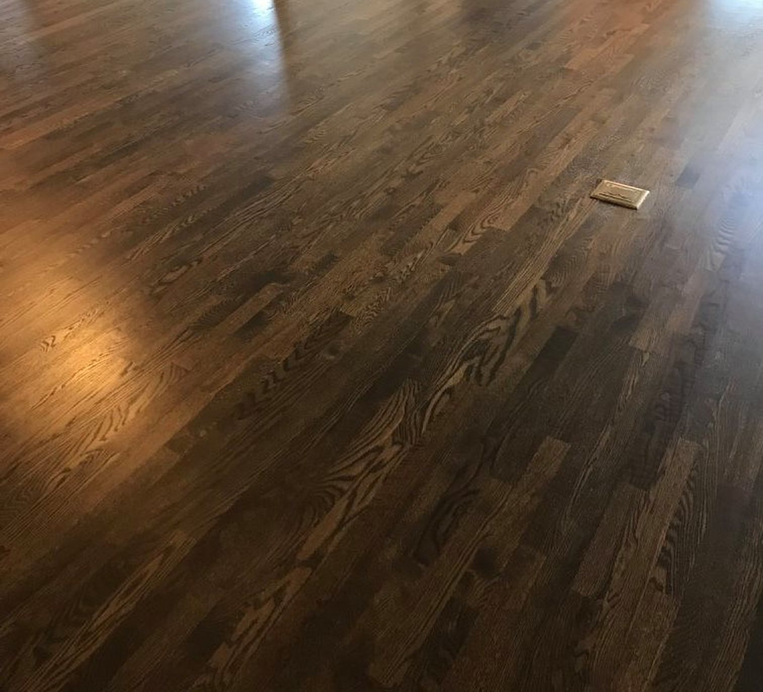 Red Oak with Provincial Stain - Denver Hardwood Flooring - Refinishing
